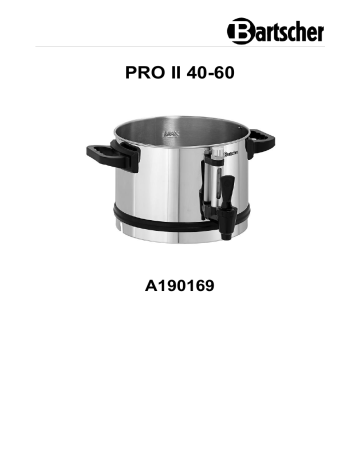 Bartscher A190169 Milk dispenser adapter PRO II 40-60 Mode d'emploi | Fixfr