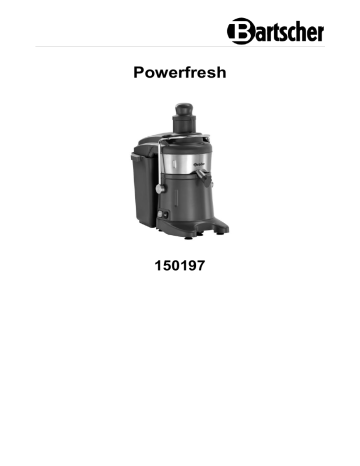 Bartscher 150197 Juicer Powerfresh Mode d'emploi | Fixfr