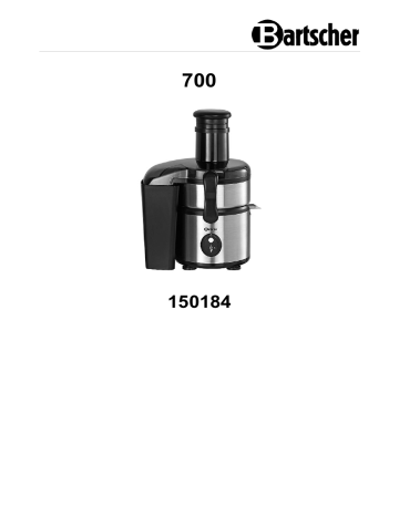 Bartscher 150184 Juicer 700 Mode d'emploi | Fixfr