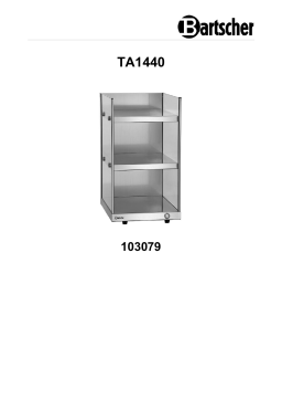 Bartscher 103079 Cup warmer TA1440 Mode d'emploi