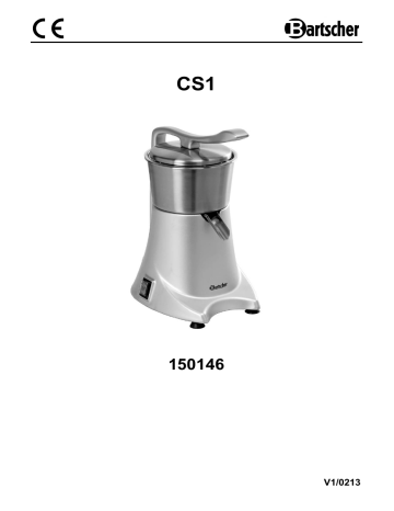 Bartscher 150146 Citrus Press CS1, electric Mode d'emploi | Fixfr