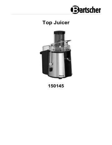 Bartscher 150145 Juicer Top Juicer Mode d'emploi | Fixfr