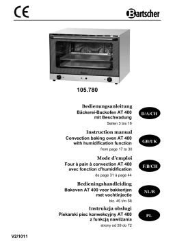 Bartscher 105780 Convection oven AT400 humidity Mode d'emploi