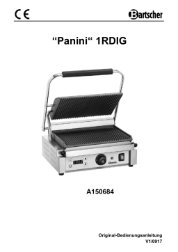 Bartscher A150684 Contact grill "Panini" 1RDIG Mode d'emploi
