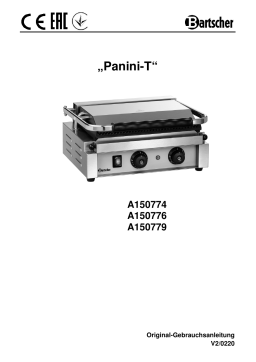 Bartscher A150776 Contact grill "Panini-T" 1GR Mode d'emploi