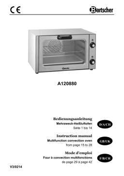 Bartscher A120880 Convection oven, universal Mode d'emploi