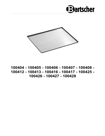 Bartscher 100406 Baking tray 433x333-AL Mode d'emploi | Fixfr