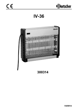 Bartscher 300314 Insect killer IV-36 Mode d'emploi