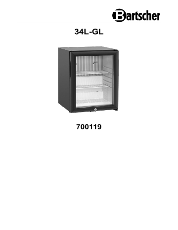 Bartscher 700119 Mini bar 34L-GL Mode d'emploi | Fixfr