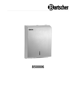 Bartscher 850006 Paper towel dispenser, SS brushed Mode d'emploi