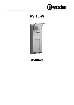 Bartscher 850049 Soap dispenser PS 1L-W Mode d'emploi