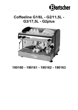 Bartscher 190160 Coffee machine Coffeeline G1,6L Mode d'emploi