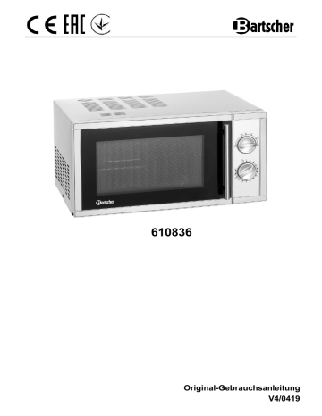 Bartscher 610836 Microwave 23L, 900W Mode d'emploi | Fixfr