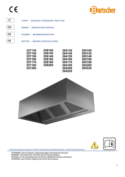 Bartscher 258200 Wall-mounted hood 700, W2000 Mode d'emploi