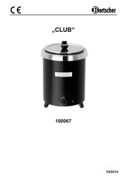 Bartscher 100067 Soup kettle Club, 8,5L, black Mode d'emploi