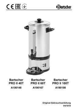 Bartscher A190167 Coffee machine Bartscher PRO II 60 Mode d'emploi