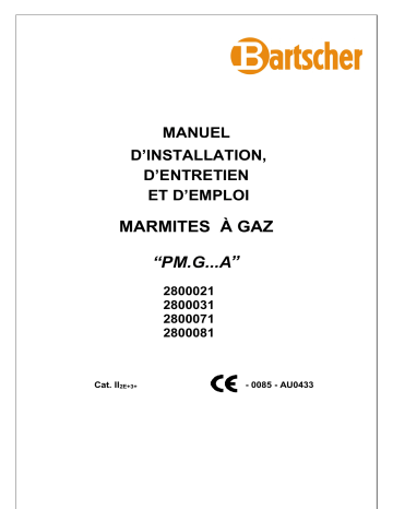 Bartscher 2800081 Boiling kettle G480L Mode d'emploi | Fixfr