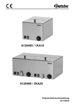 Bartscher A120466 Sausage warmer 2KA20 Mode d'emploi