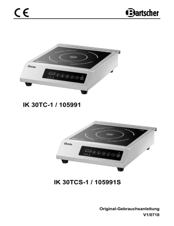 Bartscher 105991S Induction cooker IK 30TCS-1 Mode d'emploi | Fixfr