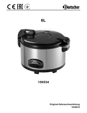 Bartscher 150534 Rice cooker 6L Mode d'emploi | Fixfr