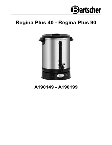 Bartscher A190149 Coffee machine Regina Plus 40 Mode d'emploi | Fixfr