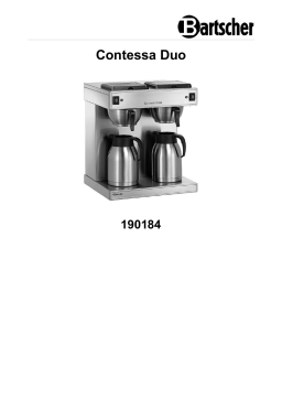 Bartscher 190184 Coffee machine Contessa Duo Mode d'emploi