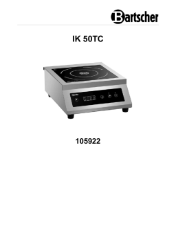 Bartscher 105922 Induction cooker IK 50TC Mode d'emploi