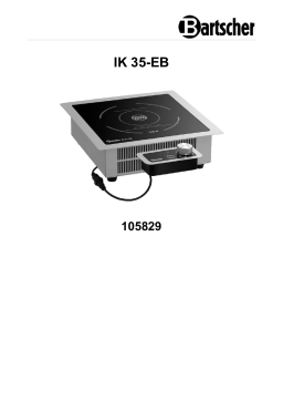 Bartscher 105829 Built-in induction cooker IK 35-EB Mode d'emploi