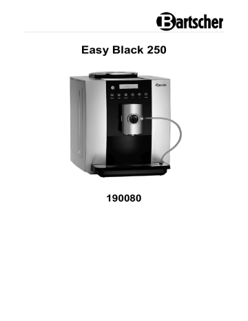 Bartscher 190080 Automatic coffee machine Easy Black 250 Mode d'emploi | Fixfr