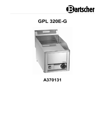 Bartscher A370131 Griddle plate GPL 320E-G Mode d'emploi | Fixfr