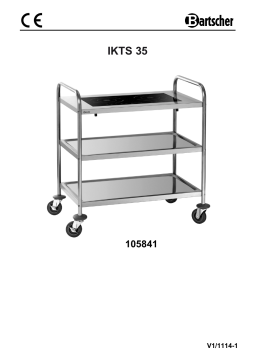 Bartscher 105841 Induction serving trolley IKTS 35 Mode d'emploi