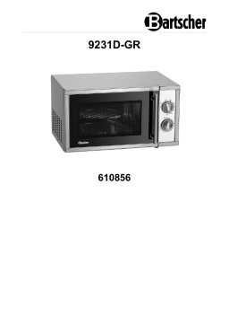 Bartscher 610856 Microwave 9231D-GR Mode d'emploi