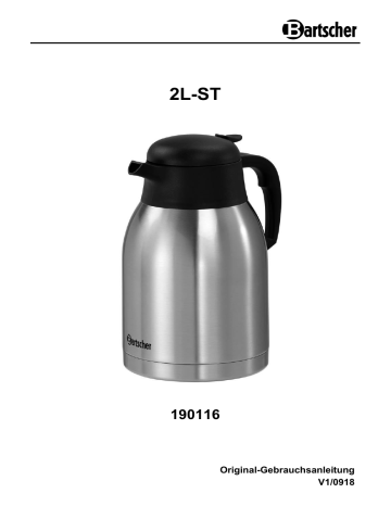 Bartscher 190116 Thermo jug 2L-ST Mode d'emploi | Fixfr