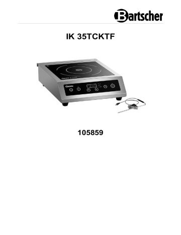 Bartscher 105859 Induction cooker IK 35TCKTF Mode d'emploi | Fixfr