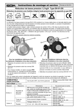 Bartscher 825152 Gas connection kit Mode d'emploi