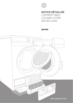 Gorenje SP10/331 Sèche-linge à condensation pose libre avec pompe à chaleur D8664N Une information important