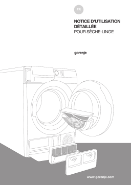 Gorenje SP15/33B Sèche-linge à condensation pose libre avec pompe à chaleur DA92IL Une information important