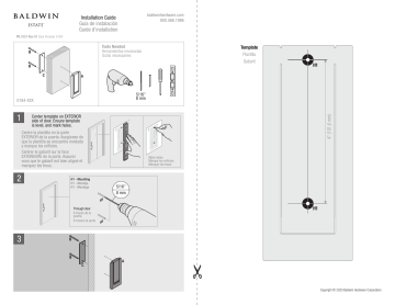 Baldwin 0184.003 Modern Rectangular Knocker Guide d'installation | Fixfr