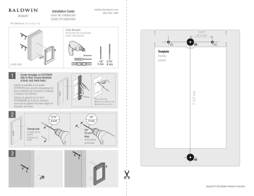 Baldwin 0183.003 Contemporary Square Loop Knocker Guide d'installation | Fixfr