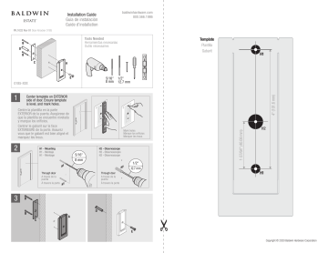 Baldwin 0185.003 Modern Rectangular Knocker w. Scope Guide d'installation | Fixfr