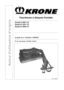 Krone BA EasyCut 2801 CV/3201 CV/3600 CV Mode d'emploi