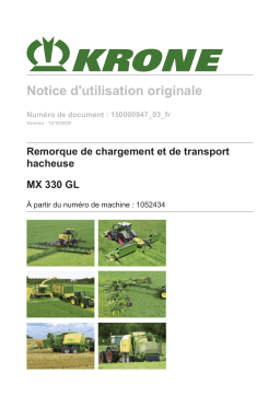 Krone BA MX 330 GL Mode d'emploi