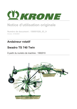 Krone BA Swadro TS 740 Twin Mode d'emploi