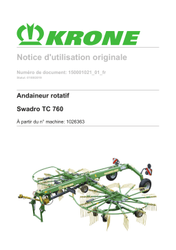 Krone BA Swadro TC 760 Mode d'emploi