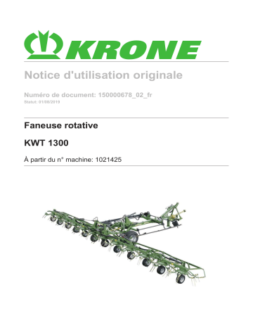 Krone BA KWT 1300 Mode d'emploi | Fixfr