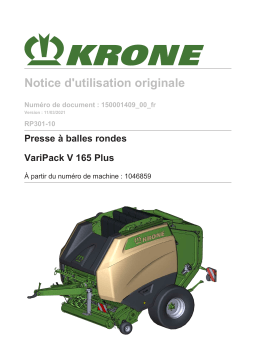 Krone BA VariPack V 165 Plus (RP301-10) Mode d'emploi