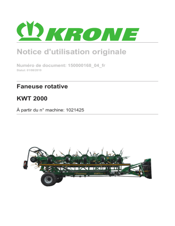 Krone BA KWT 2000 Mode d'emploi | Fixfr