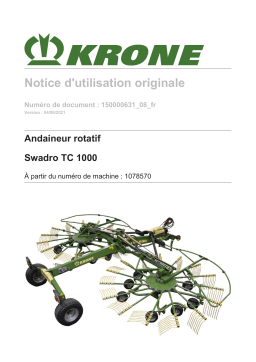 Krone BA Swadro TC 1000 Mode d'emploi