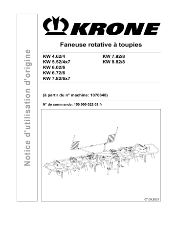 Krone BA KW 4.62 - 8.82 Mode d'emploi | Fixfr
