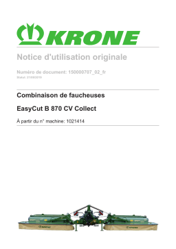 Krone BA EasyCut B 870 CV Collect Mode d'emploi